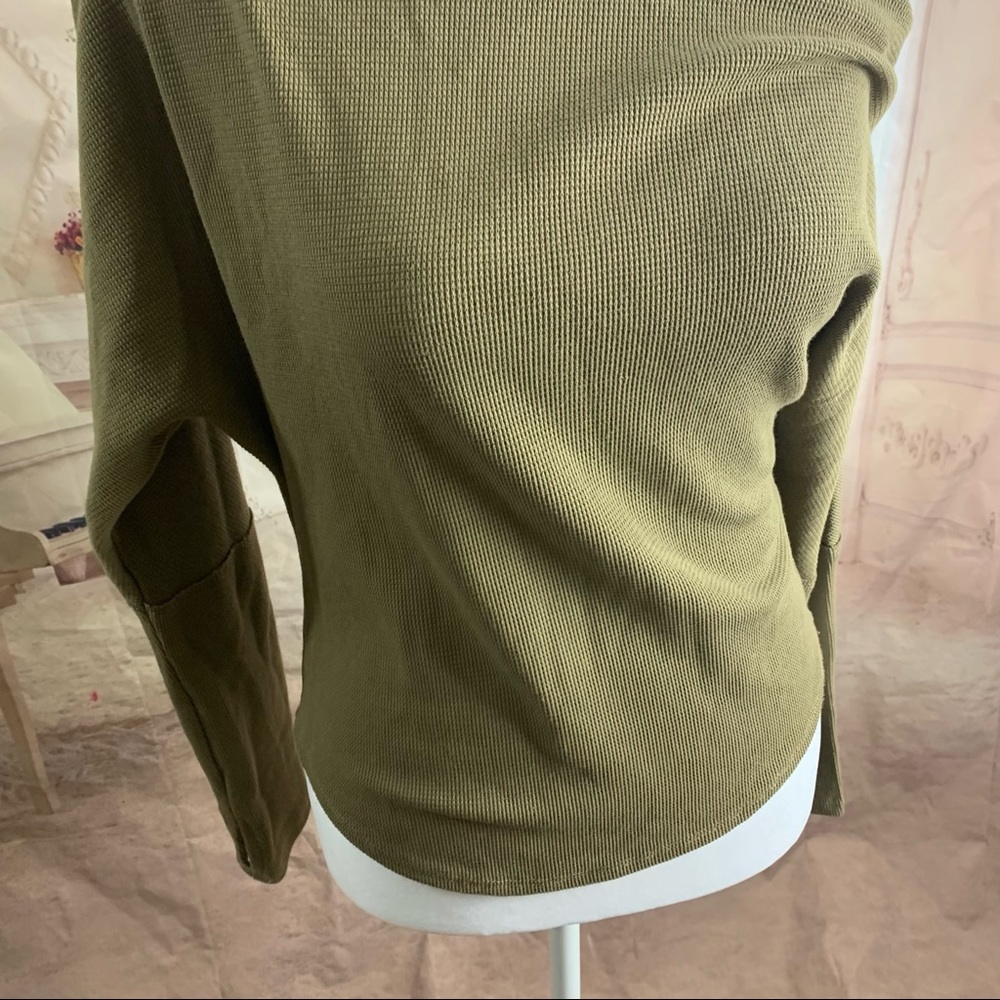 NEW FREE PEOPLE Fuji Off the Fuji Off the Shoulder Thermal Top in Earth … - Picture 4 of 13
